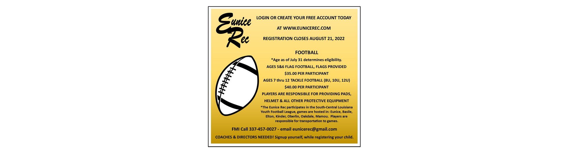 Eunice Rec Football