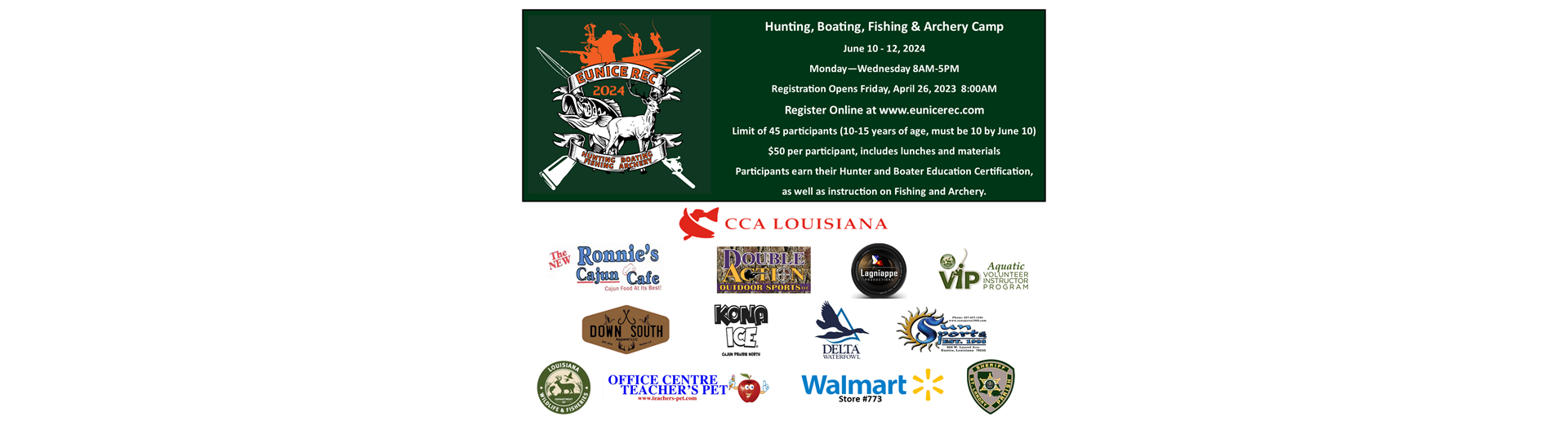 Hunting, Boating, Fishing & Archery Camp